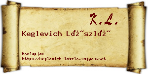 Keglevich László névjegykártya