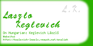 laszlo keglevich business card